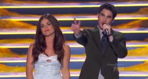 Lucy Hale and Darren Criss