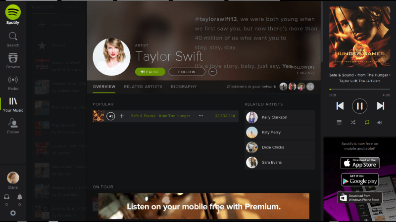 Taylor Swift's Spotify