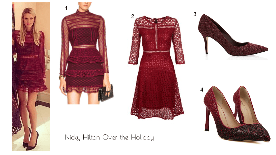 Nicky Hilton portrait lace dress