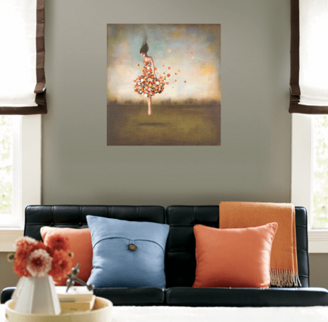 flower dress art painting