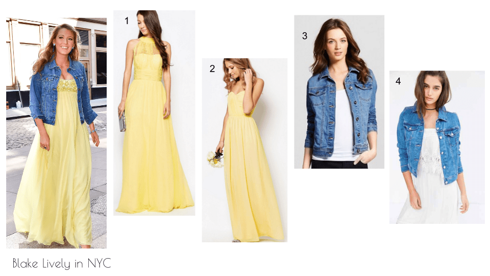 Blake Lively in NYC 2016 yellow chiffon maxi dress