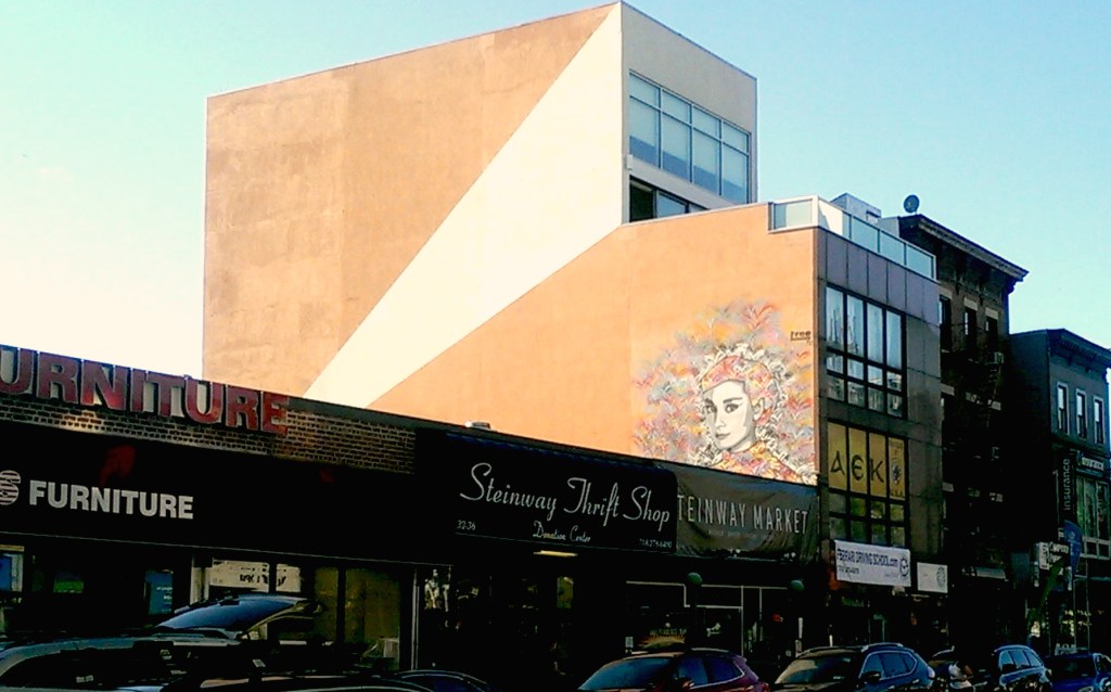 audrey hepburn steinway street art