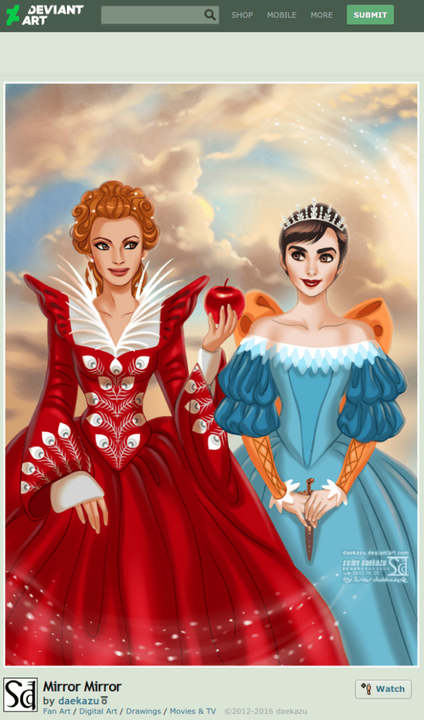 mirror mirror snow white evil queen clementianna fan art