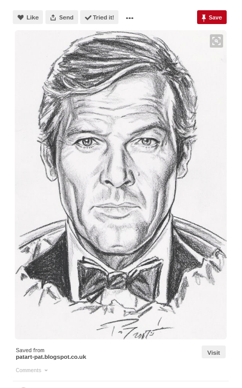 roger moore james bond fan art