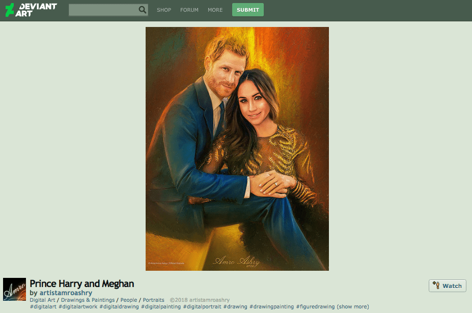 prince harry meghan markle fan art