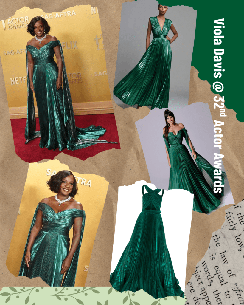 Viola Davis Gucci gown 32nd Actors Awards